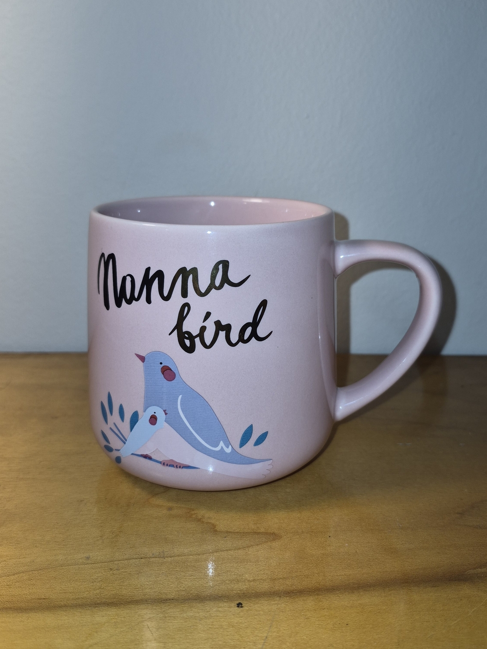 Indigo Pink "Nanna Bird" Ceramic Mug with Bird Design